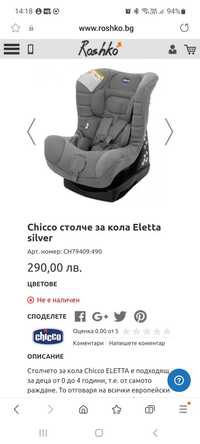 Детско столче за кола Chicco Eletta 0-18 кг