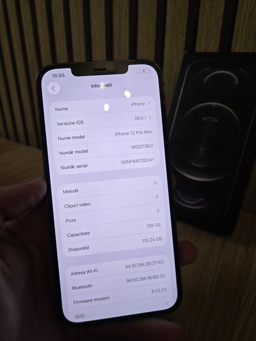 iPhone 12 PRO MAX Neverlocked 93% baterie originală!