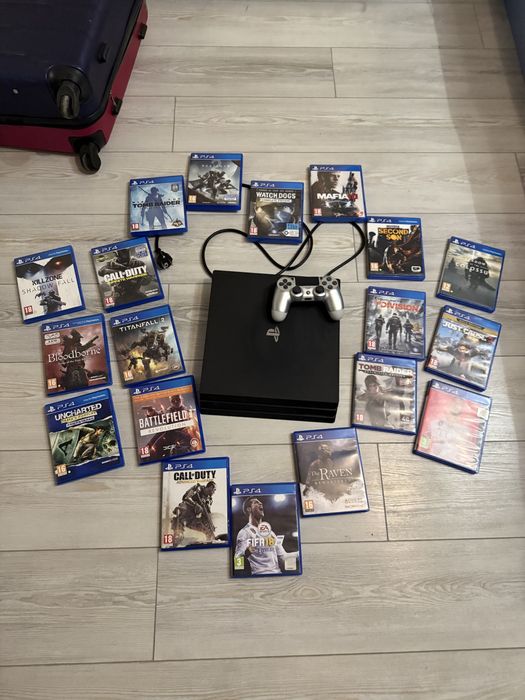 PlayStation 4 Pro + controller + jocuri