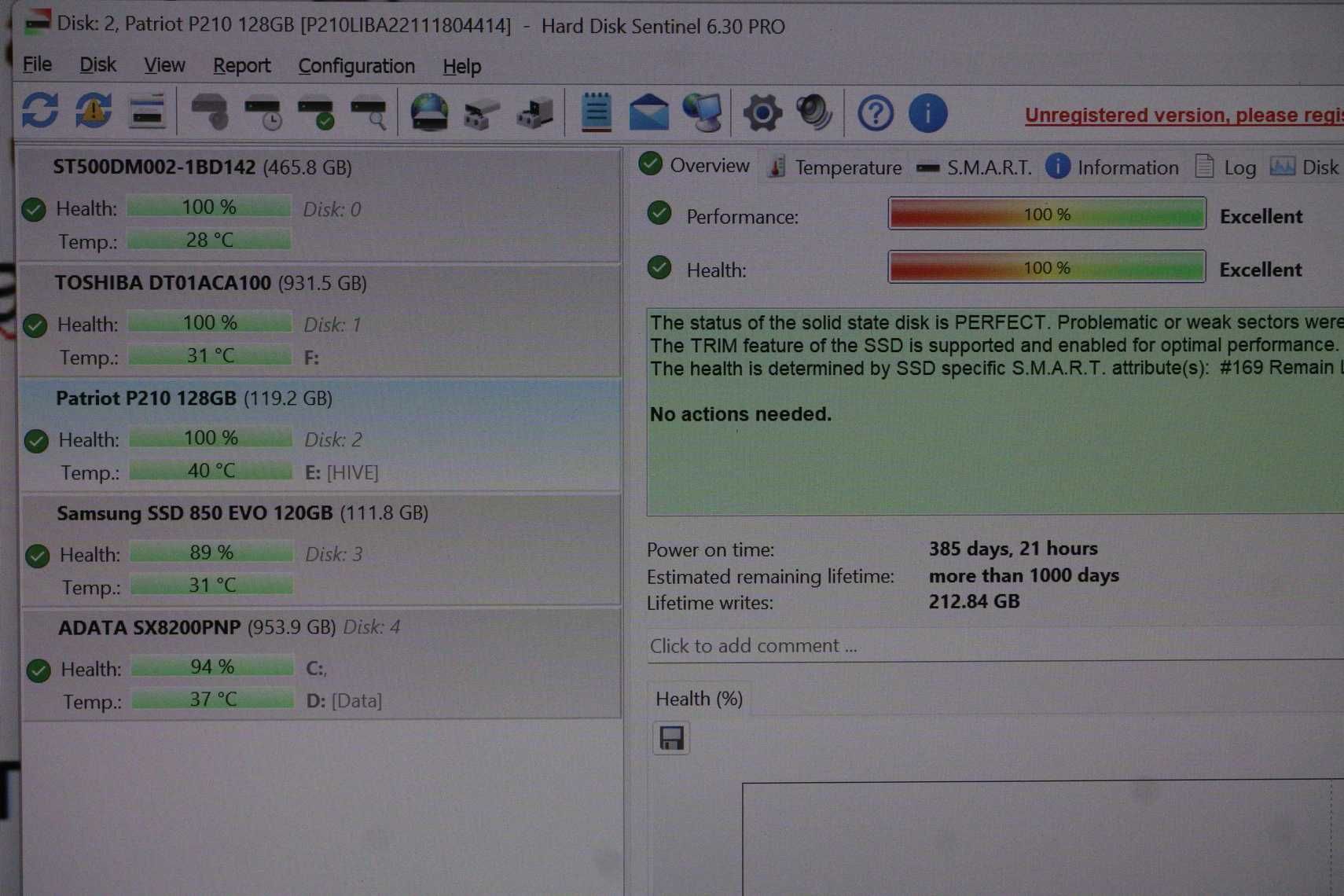 128GB 2.5" internal SSD Patriot P210/ вкл ДДС