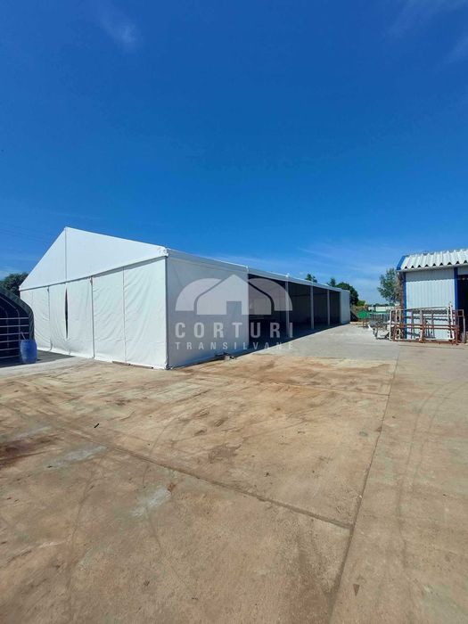 Cort tip depozitare, hală depozitare, structura din aluminiu