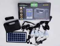 Panou solar kit fotovoltaic 4 becuri incarcare telefon lanterna Radio