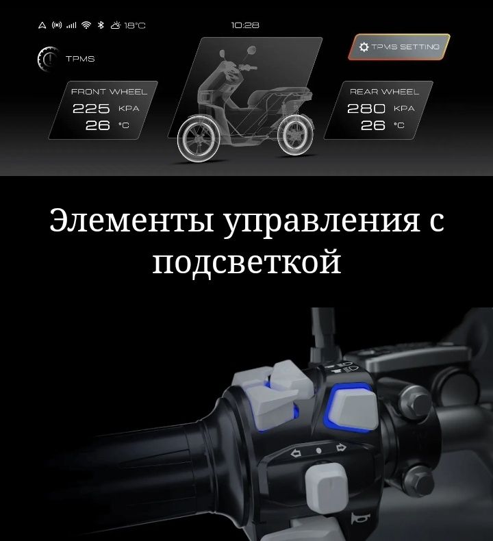 Электроскутер E-cooter e5