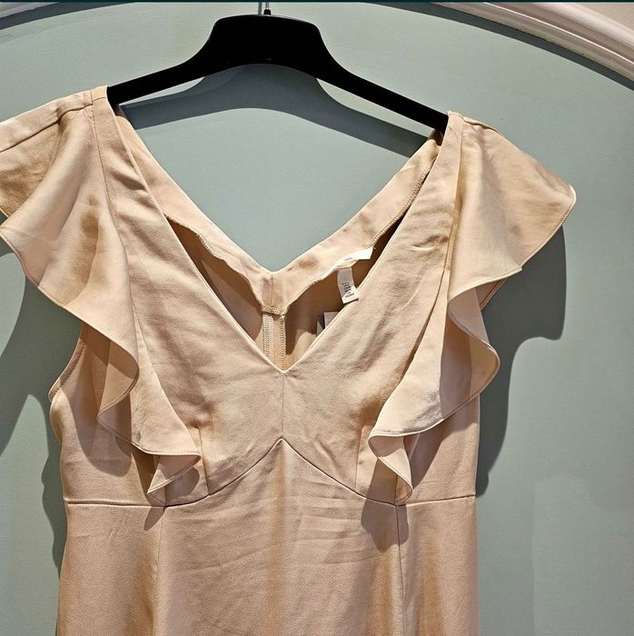 Rochia de gravidă bej MAMA de zi și ocazie