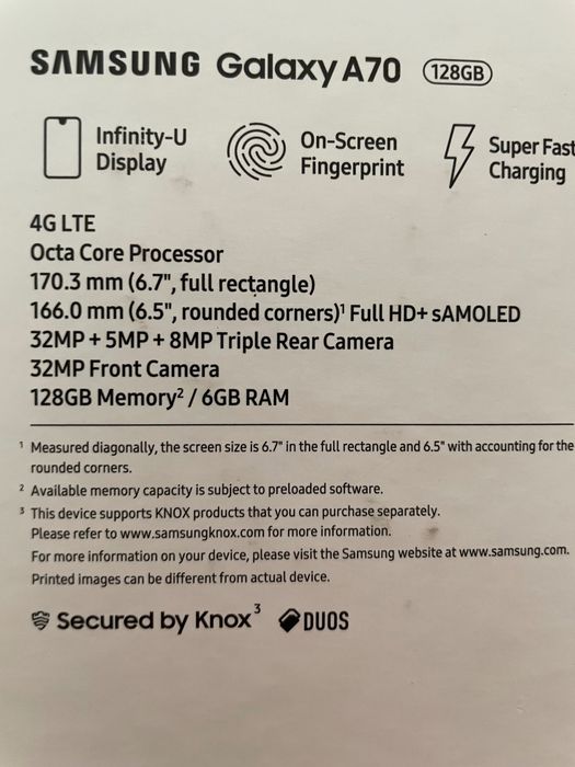 Samsung A70 128gb