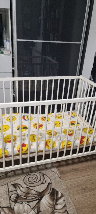 Patuț bebe alb 120/60