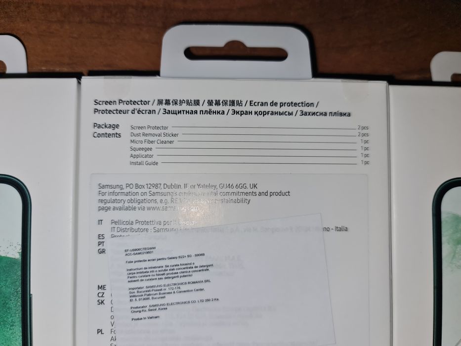 Folie silicon full cover originala Samsung S22+ S23 Plus S24+ 2 bucati