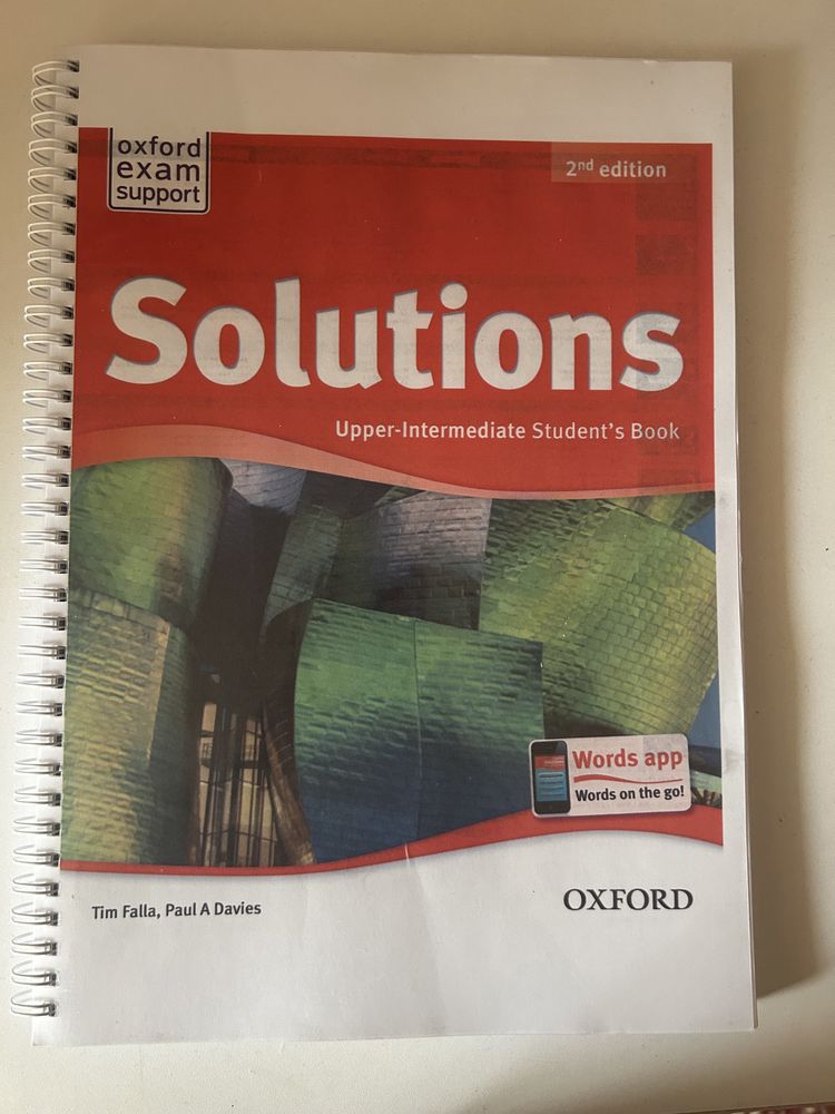 Solutions 2nd edition Upper-Intermediate Students and Workbook.