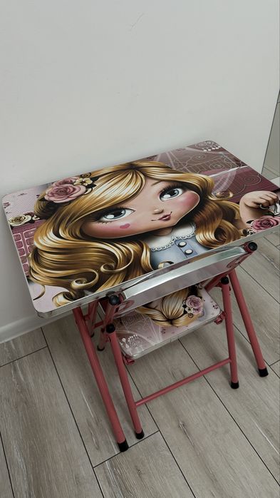 Masa cu scaun, pliabila, copii, printesa