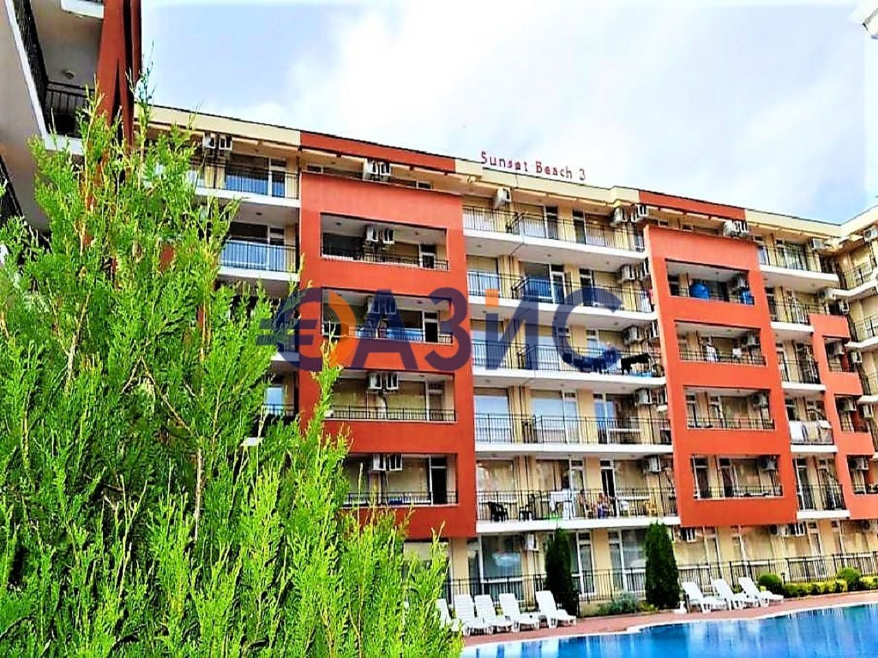 Студио в комплекс Sunset Beach 3, 42 кв.м., Слънчев бряг, България, 51