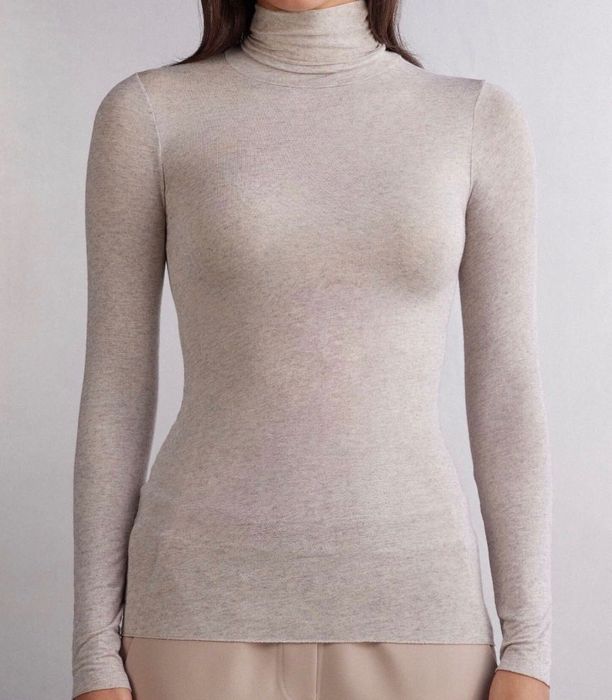 Intimissimi Bluză Cu Guler Din Modal Ultralight Și Cașmir