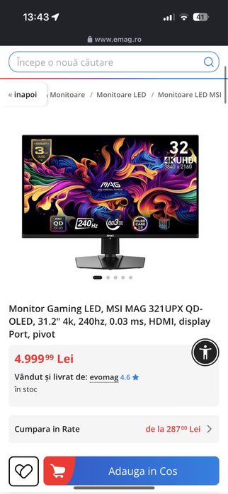 Monitor 4k oled 240 msi
