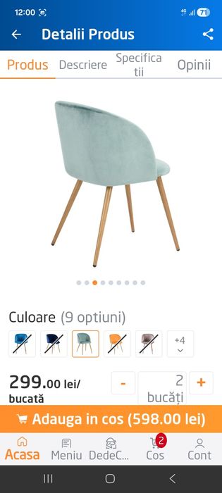 Scaun living, bucatarie