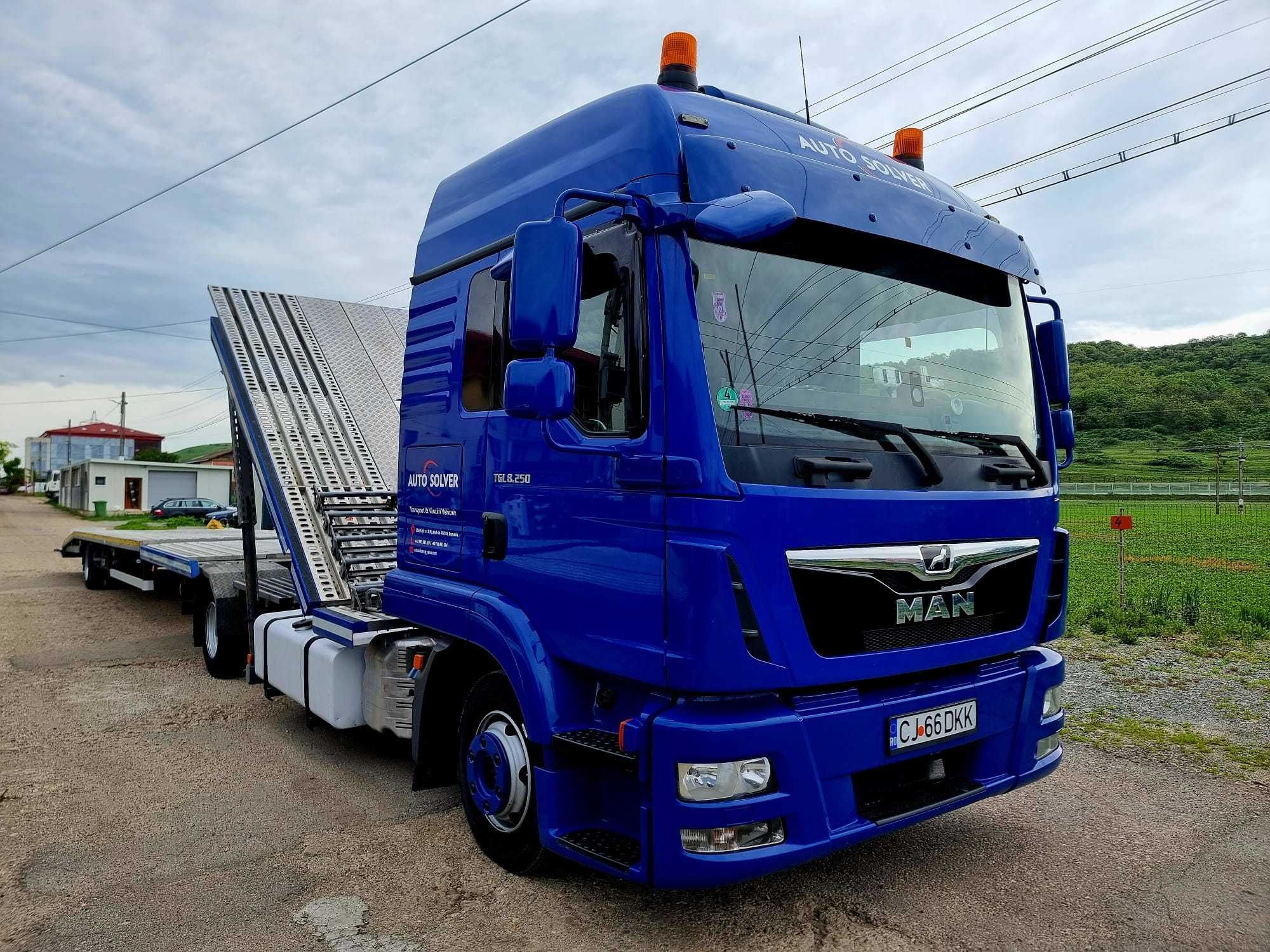 MAN TGL 8.250 2017  Transportor Platforma TRAILER ECKSTEIN VDI 2700