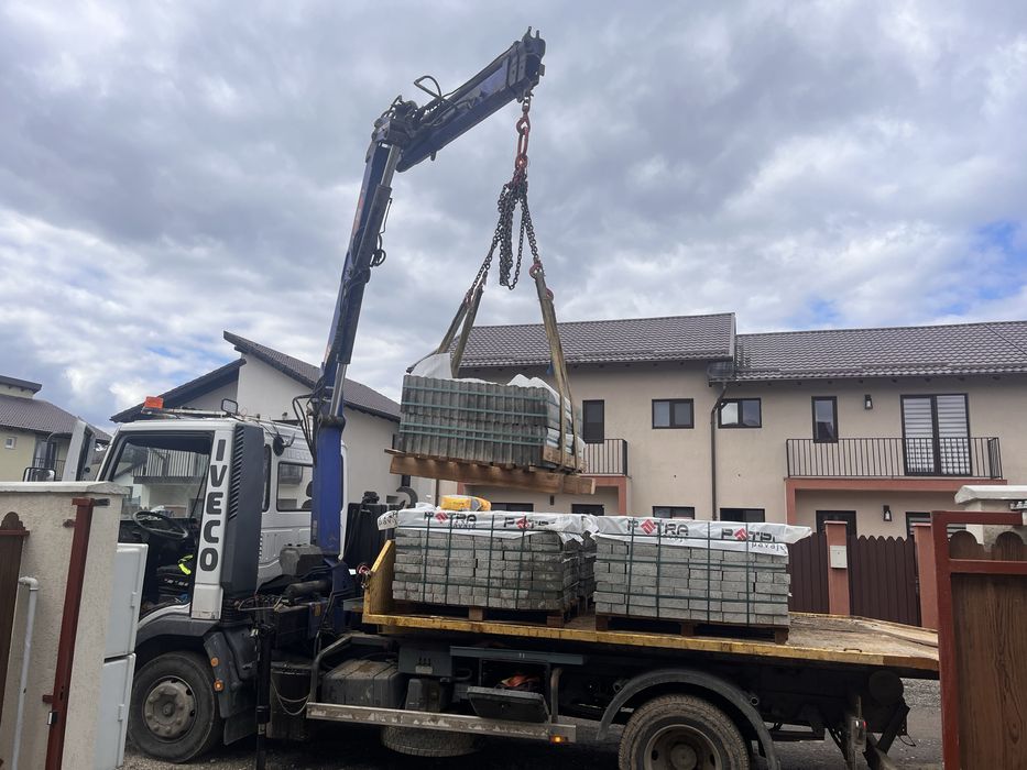 Servicii Transport  cu macara, Platforma, Tractari utilaje, auto