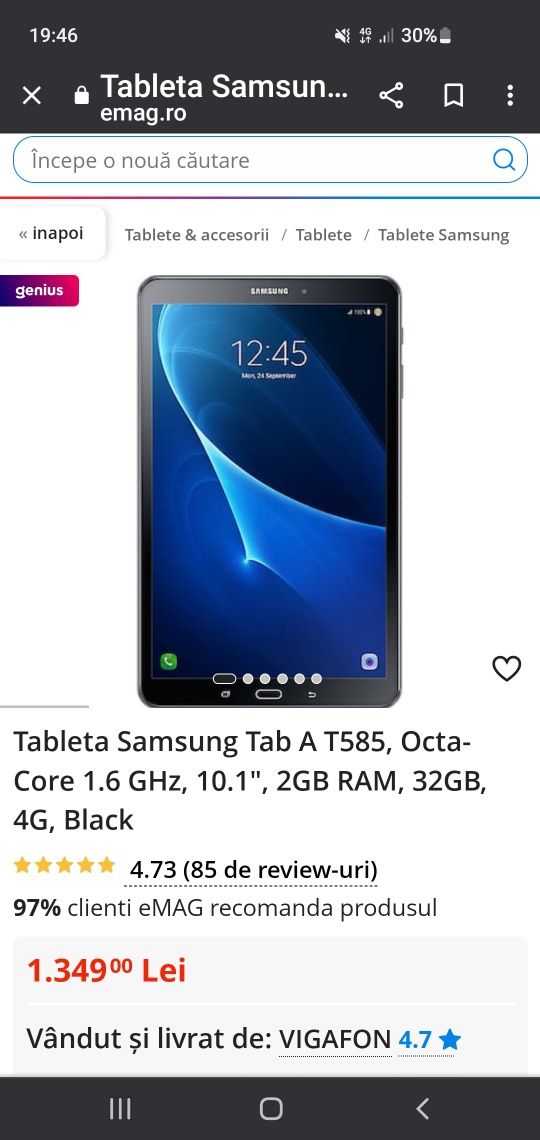 Samsung Galaxy Tab A6 ( SM-T585]