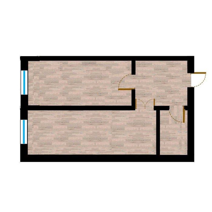 53 m² li euro-ikki xonala | 1-qavat | G‘ishtli uy | 4 metr shift