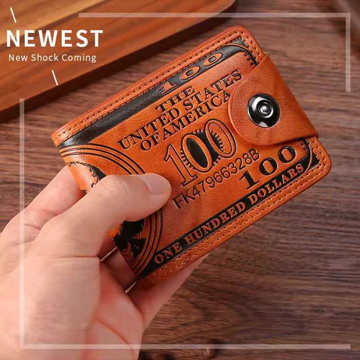 Мъжки портфейл от еко кожа – дизайн 100 US Dollar