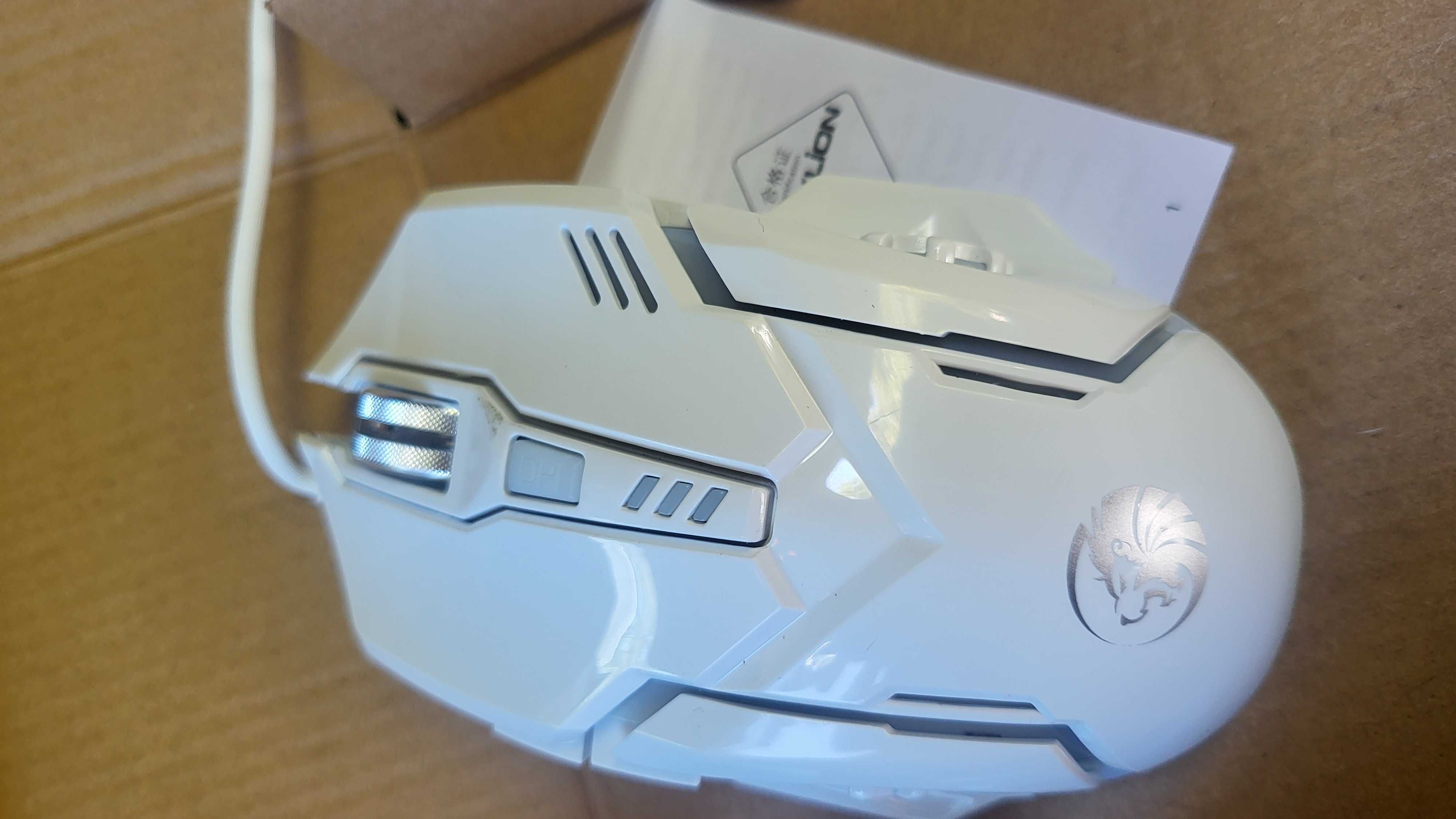 Геймърски аксесоар Чисто нова SkyLion бяла геймърска мишка RGB