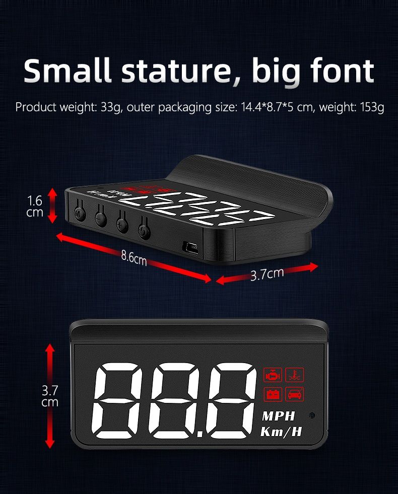 Head up display auto universal usb