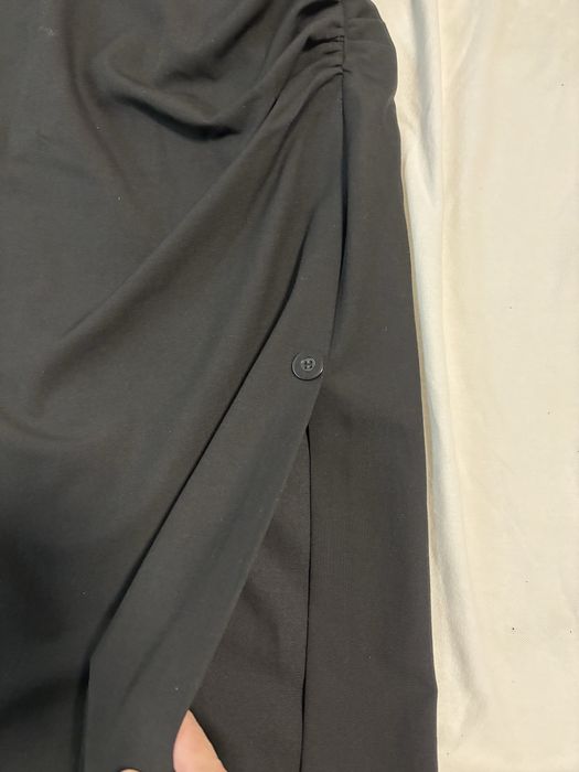 Fusta Zara neagra midi cu slit pe picior marime S