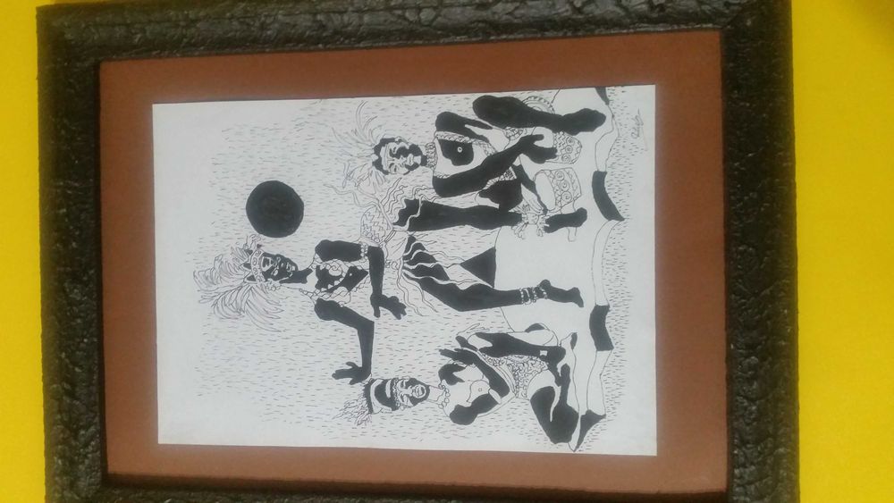 Черно бяла графика от много известен художник. Има и подпис.