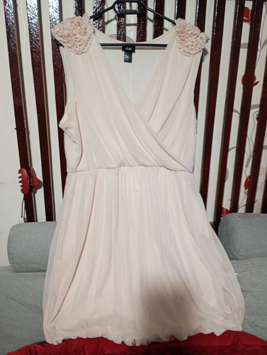 Rochie eleganta culoare alb, mărimea L