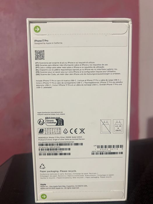 *Запечатан* Iphone 17 pro 256 cosmic silver