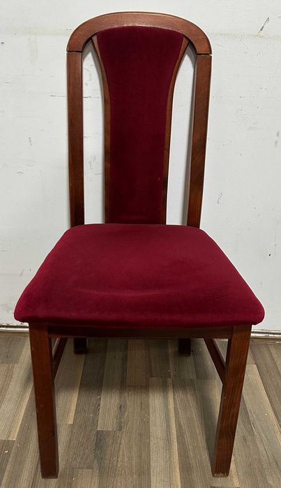 10 buc Scaun solid tapitat; Scaun cu spatar curbat