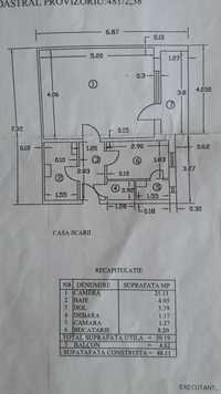 Vand  apartament cu o cameră 48 mp