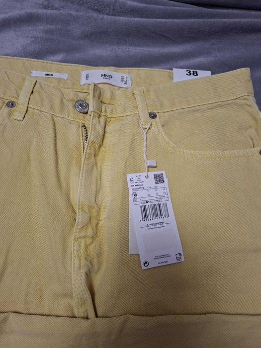 Blugi MOM cu talie inalta MANGO marimea 38