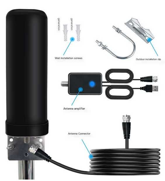 Външна цифрова ТВ-антенна -35 дБ