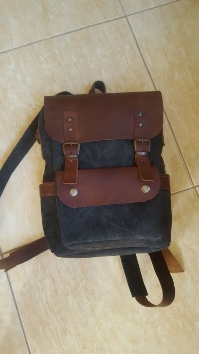 Rucsac piele canvas