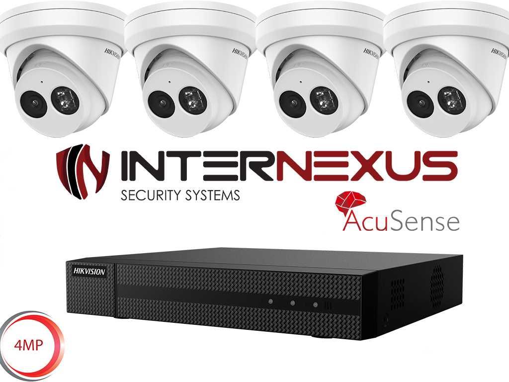 4 MPx AcuSense Turret IP Комплект за Видеонаблюдение Hikvision
