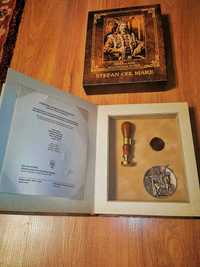 Set medalie Stefan cel Mare,560 ani de la urcarea pe tron,cupru, 60 mm