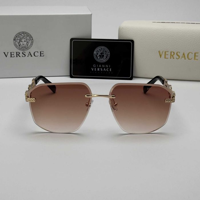 Слънчеви очила Versace Oversize Black Brown Limited Версаче УВ400 CE