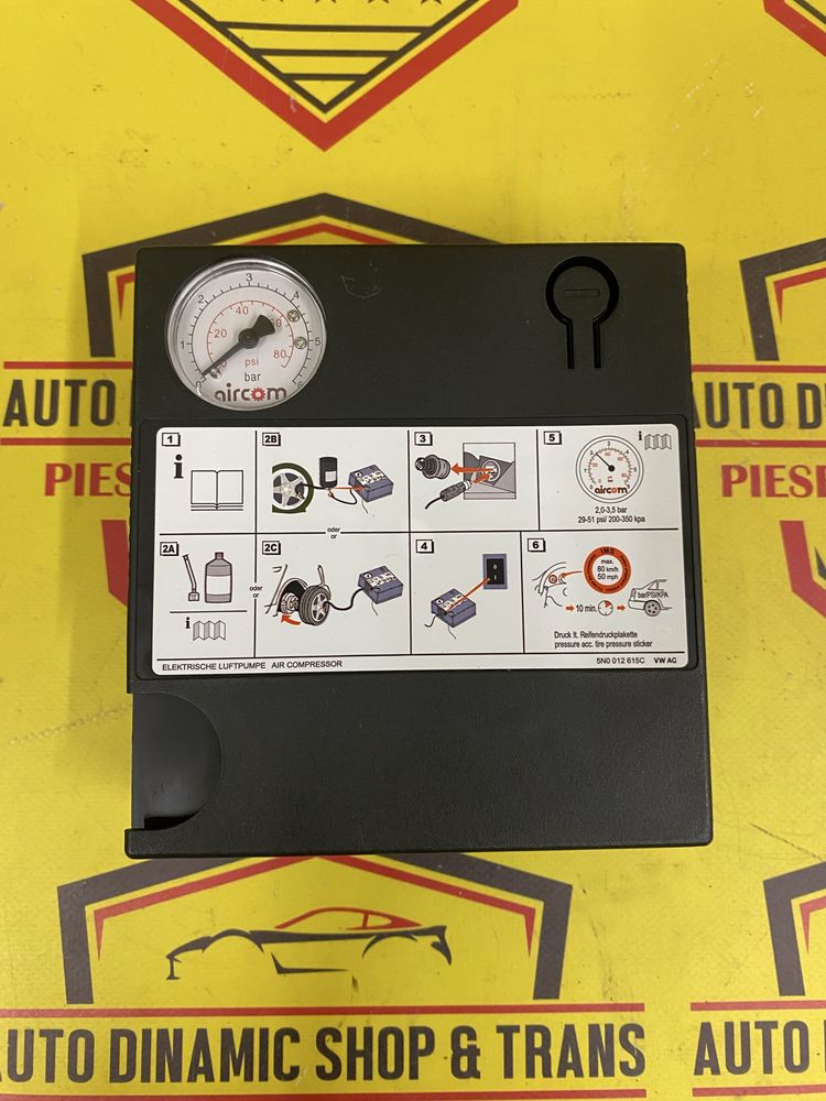 Compresor auto umflat roti original Vw Seat Skoda Audi 150w 12V 12 A