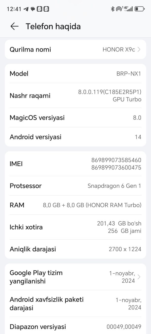 Honor x9c sotiladi