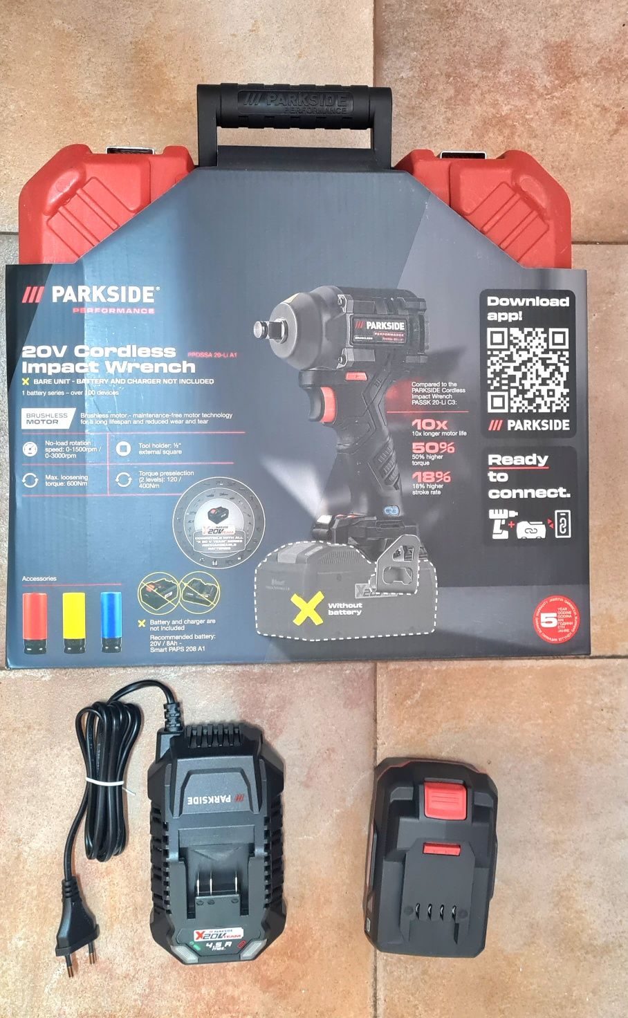 Ъглов гайковерт 20v, Гайковерт Performance 600N Ударна бормашина акуму