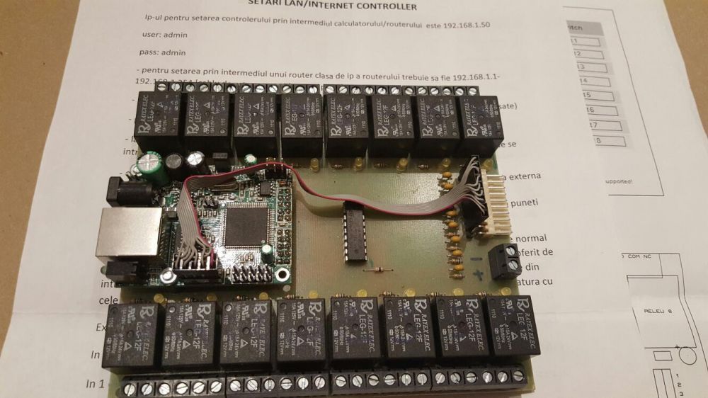 Sistem Automatizări internet Controler 16 porturi No/C/Nc