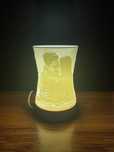 Lampa de veghe personalizata cu fotografii reale si suport din lemn