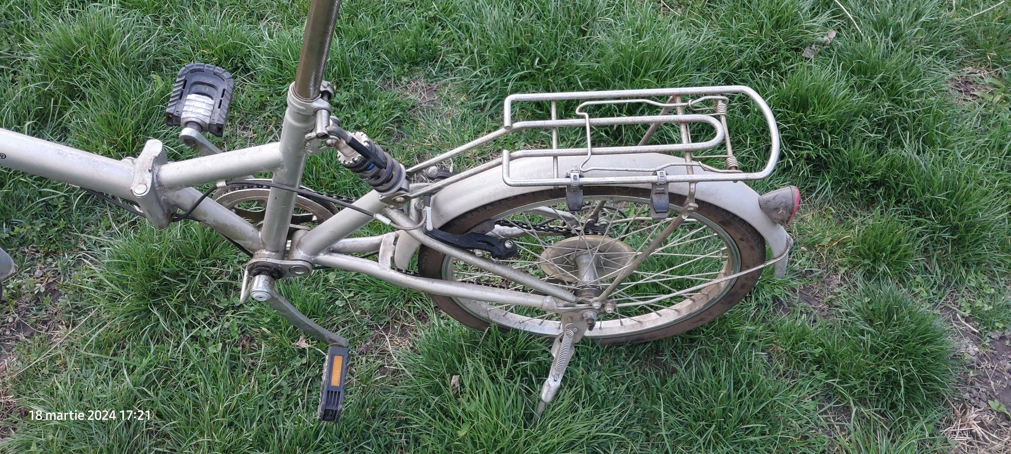 Bicicleta pliabila amortizor metopolis 20’ schimb cu laptop