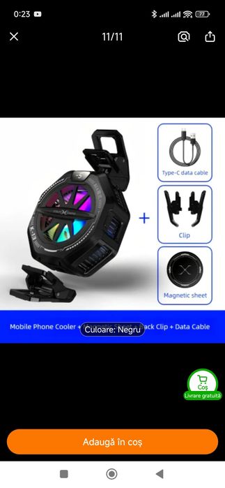 M2 RăciM1 Răcitor telefon mobil cooler ventilator cu efect înghețare
