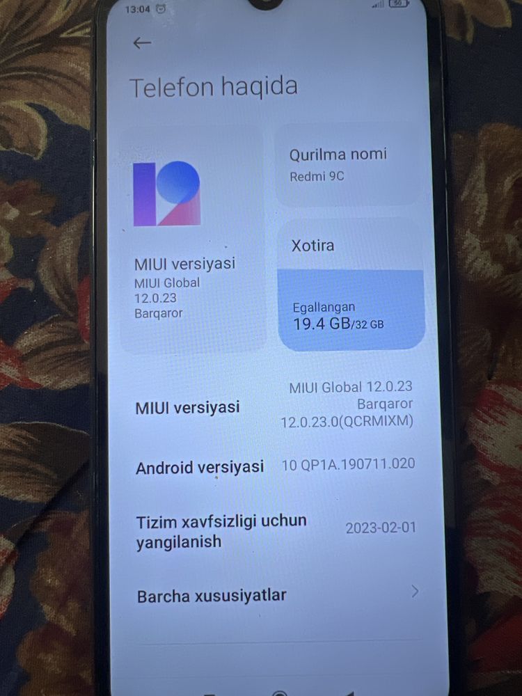 Redmi 9c sotiladi 32 gb