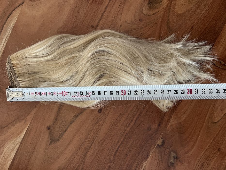 Бяло-руси екстеншъни 10-0, 3-реда, 30см дължина