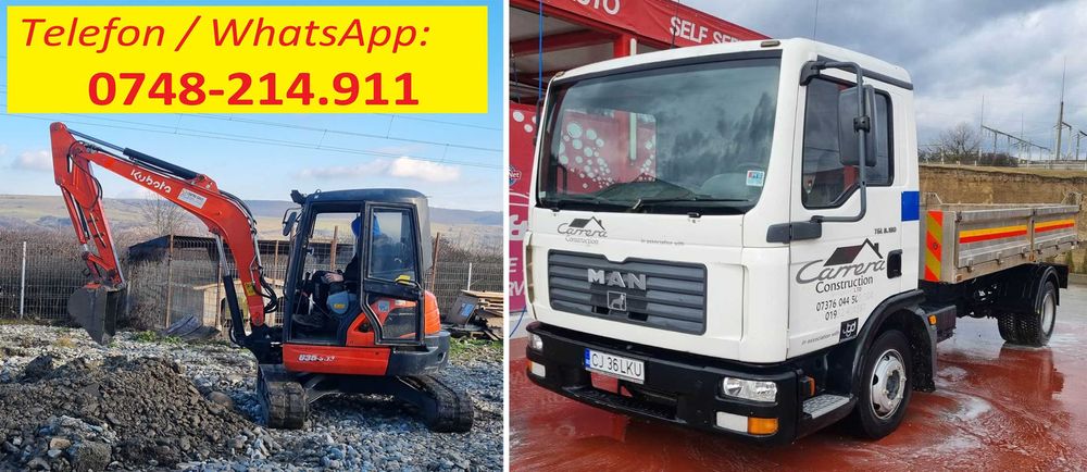 Utilaje constructii: Excavator, MIniexcavator, Buldoexcavatoe, Dumper