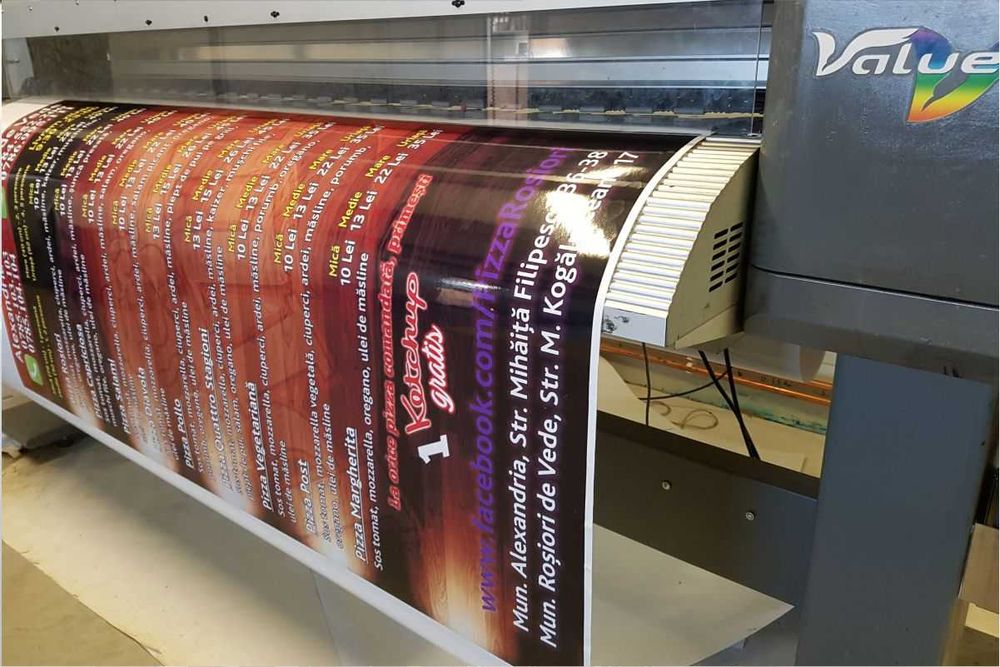Printare Autocolant CMYK+White+ Gloss, roll-up, banner, stickere