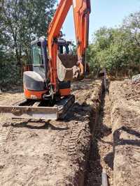 Excavări / Săpături (Gaze,Apa,Enel) Fundați, Hasnale, Excavator /Buldo
