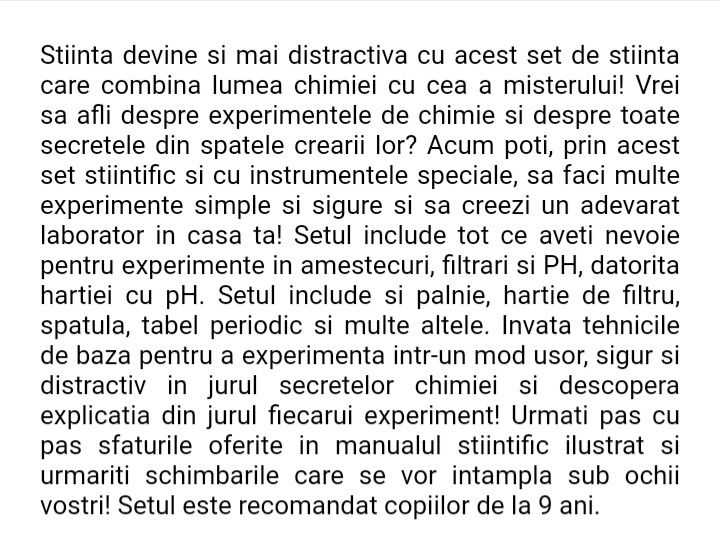 Joc de știință Primul set de Chimie