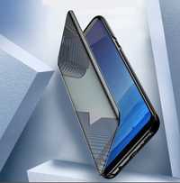 CLEAR VIEW Огледален калъф кейс Samsung Galaxy A72 черен